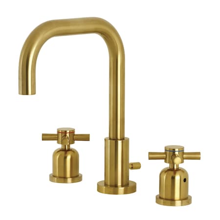 Kingston Brass FSC8933DX Concord Widespread Bathroom Faucet W/ Brass Pop-Up, Brass FSC8933DX
